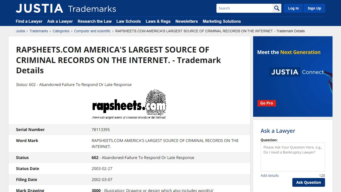 RAPSHEETS.COM AMERICA'S LARGEST SOURCE OF CRIMINAL RECORDS ON THE ...