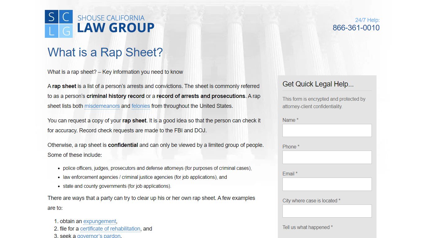 Rap Sheet - What is it? Who can see it? How can I get mine?